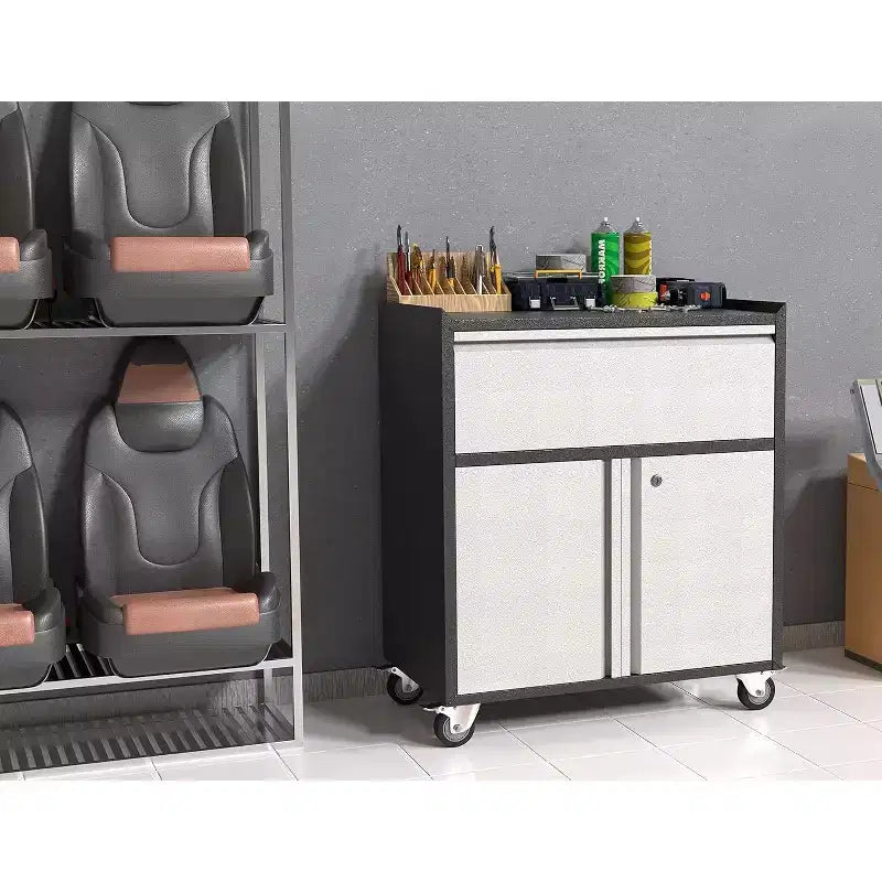 Rolling Tool Cart with Drawer, Heavy Duty Mobile Storage Cabinet for Garage and Workshop