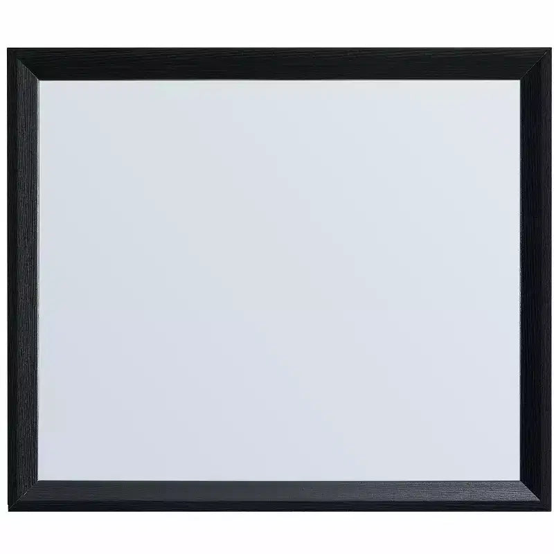 41 in. W x 35 in. H Rectangle Wood Frame Black Dresser Mirror
