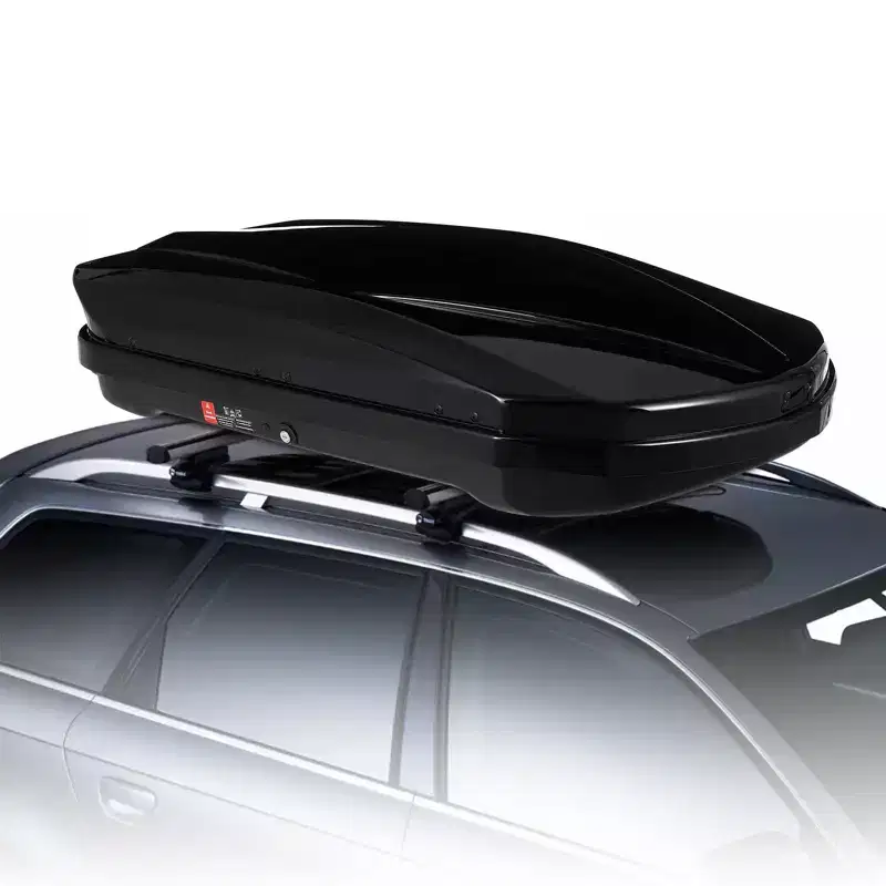 55 Inch Rooftop Cargo Box Carrier,12.4 Cubic Ft. Hard Shell Roof Rack Cargo Carrier with Security Keys,165 Lbs, Dual Side Opening