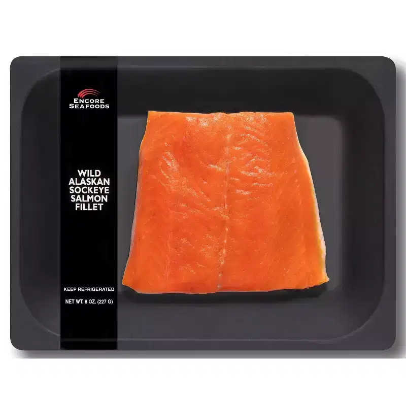 Encore Seafoods Wild Alaskan Sockeye Wild Caught Salmon Filleted - Frozen - 8oz