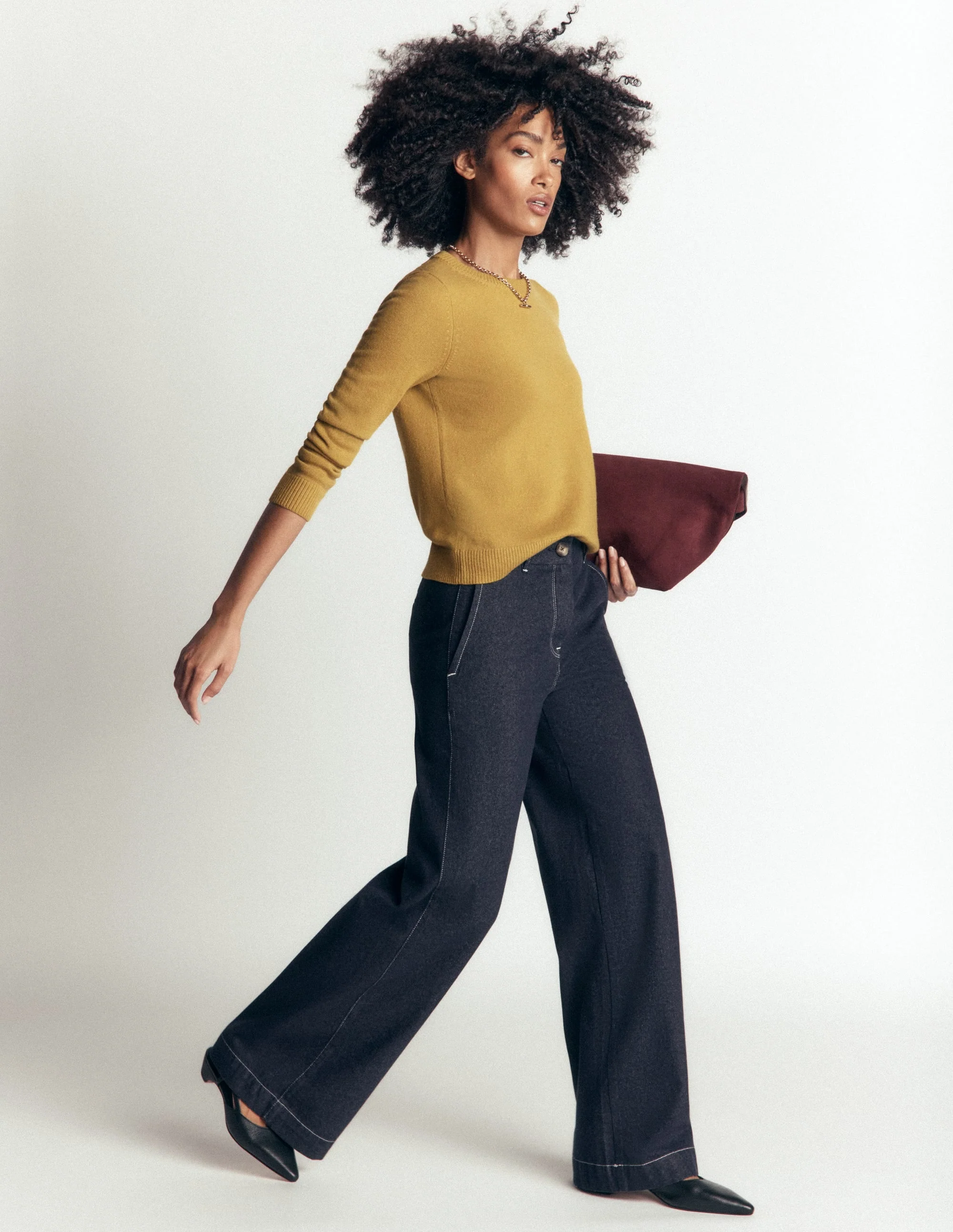 Twill Trousers-Indigo