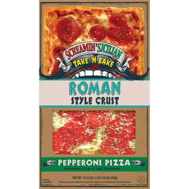Screamin' Sicilian Take & Bake Pepperoni Roman Style Pizza - 16.15oz