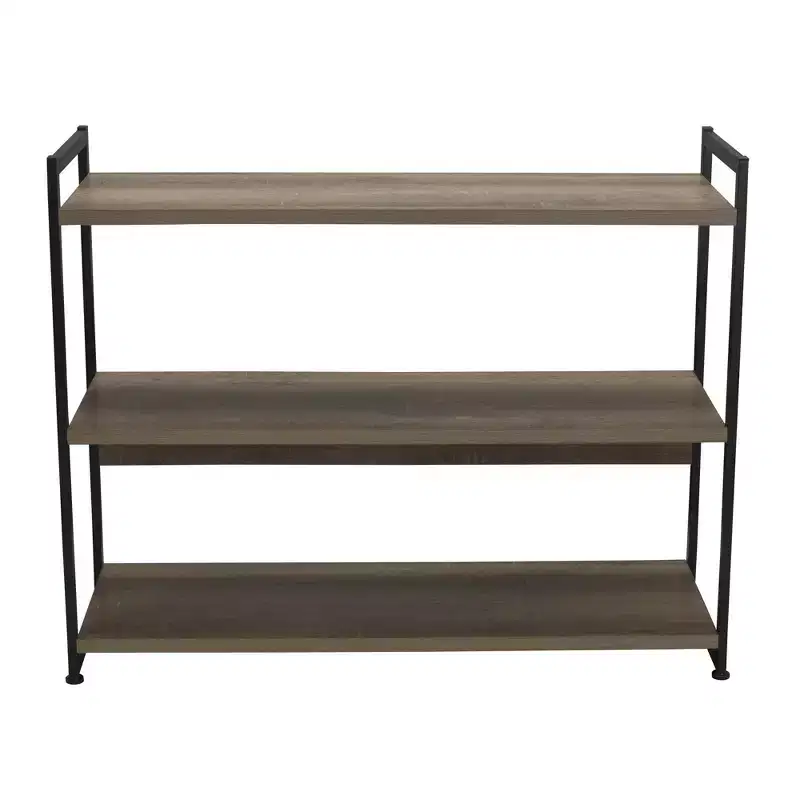 Household Essentials 32.5" Jamestown Wide 3 Shelf Bookshelf