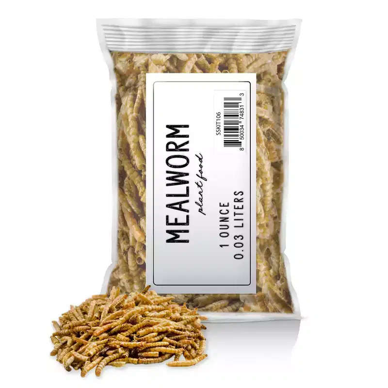 Soil Sunrise 1oz Carnivorous Plant Food Dried Mealworms, for Feeding Carnivorous Plants