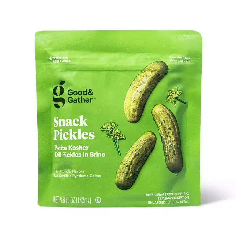 Petite Kosher Dill Pickle Snack Pouch - 4.8 fl oz - Good & Gather™