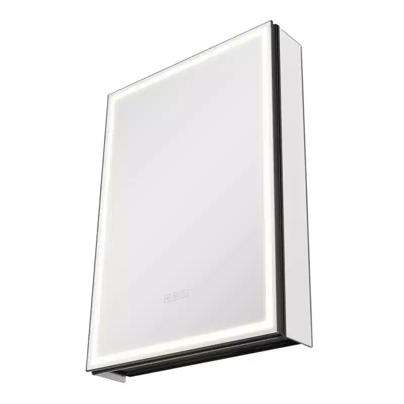 VEVOR Lighted Medicine Cabinet with Mirror,20 x 28 in Recessed or Wall Mount,3 Color Dimmable LED Bathroom Medicine Cabinet with Bottom Lighting,White