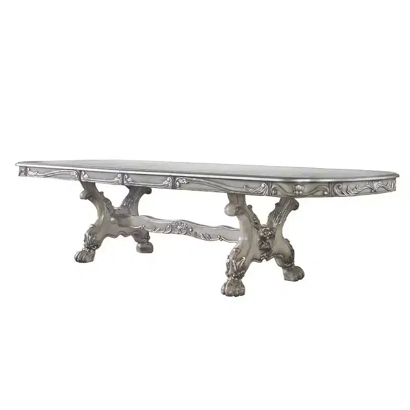 Dresden 136" Dining Tables Vintage Bone White -