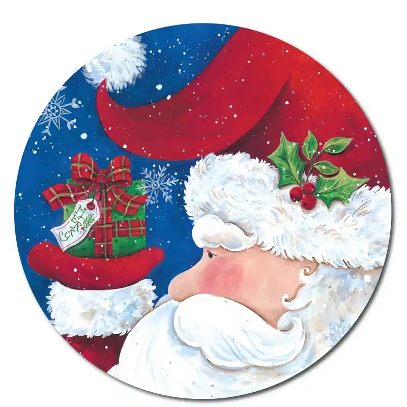 Merry Christmas Circular Wood Dcor
