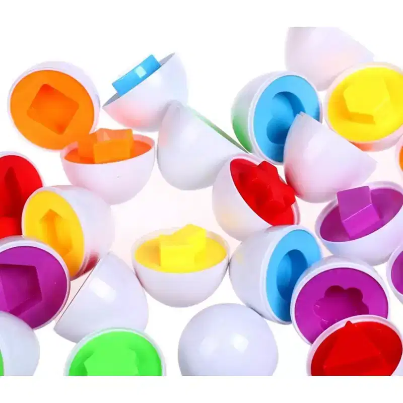 Ready! Set! Play! Link Educational Matching Shape And Color Recognition Eggs Game set, Educational Toys for Toddlers
