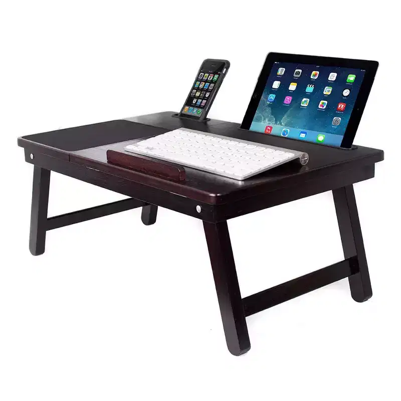Multi-tasking Laptop Bed Tray - Left Handed - Walnut