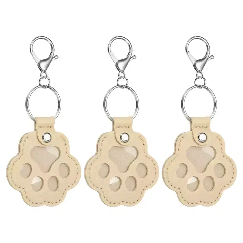 Unique Bargains Pet Fur Storage Keychain Leather Lightweight Compact Pet Memorial Gifts Pet Furniture Accessories 3 Pcs