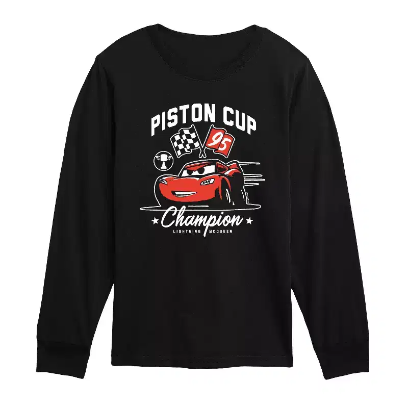 Boys' - Cars - Piston Cup Champion McQueen Long Sleeve Graphic T-Shirt
