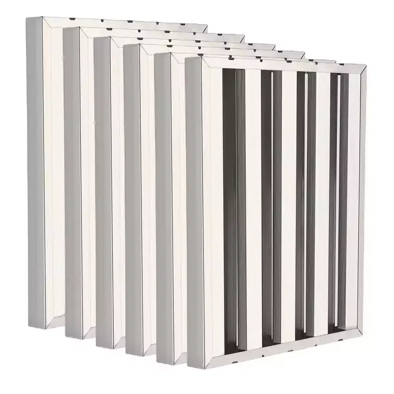 Garvee Commercial Range Hood Filters, 6 Pcs 430 Stainless Steel 5 Grooves Commercial Hood Filter for Kitchen Exhaust Hoods