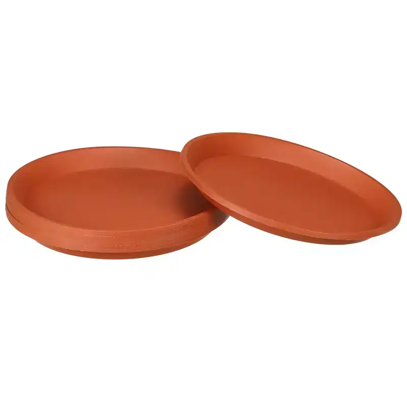 Unique Bargains Plastic Round Home Decor Plant Saucers for Garden Potted 6 Pcs