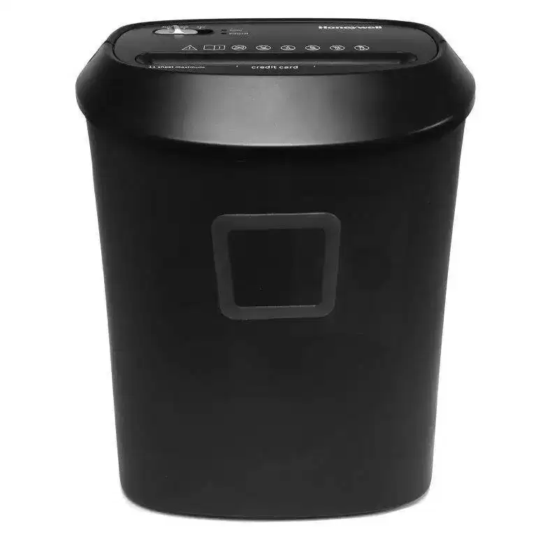 Honeywell 11 Sheet Cross Cut Paper Shredder for Home use Black: Automatic Start, Shreds Credit Cards, Thermal Protection
