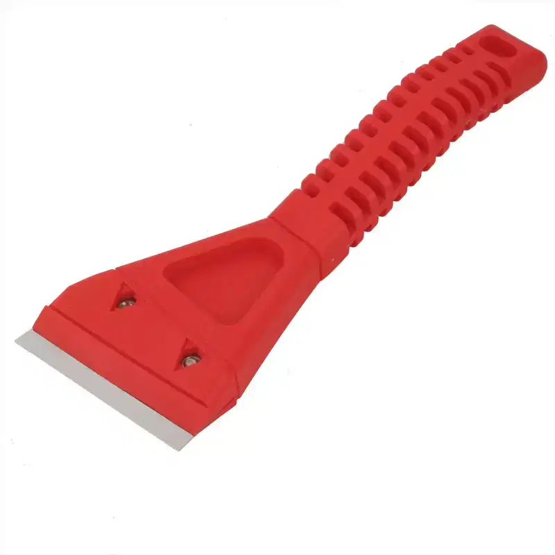 Unique Bargains Household Nonslip Handle Cleaning Painting Wall Floor Scraper Red