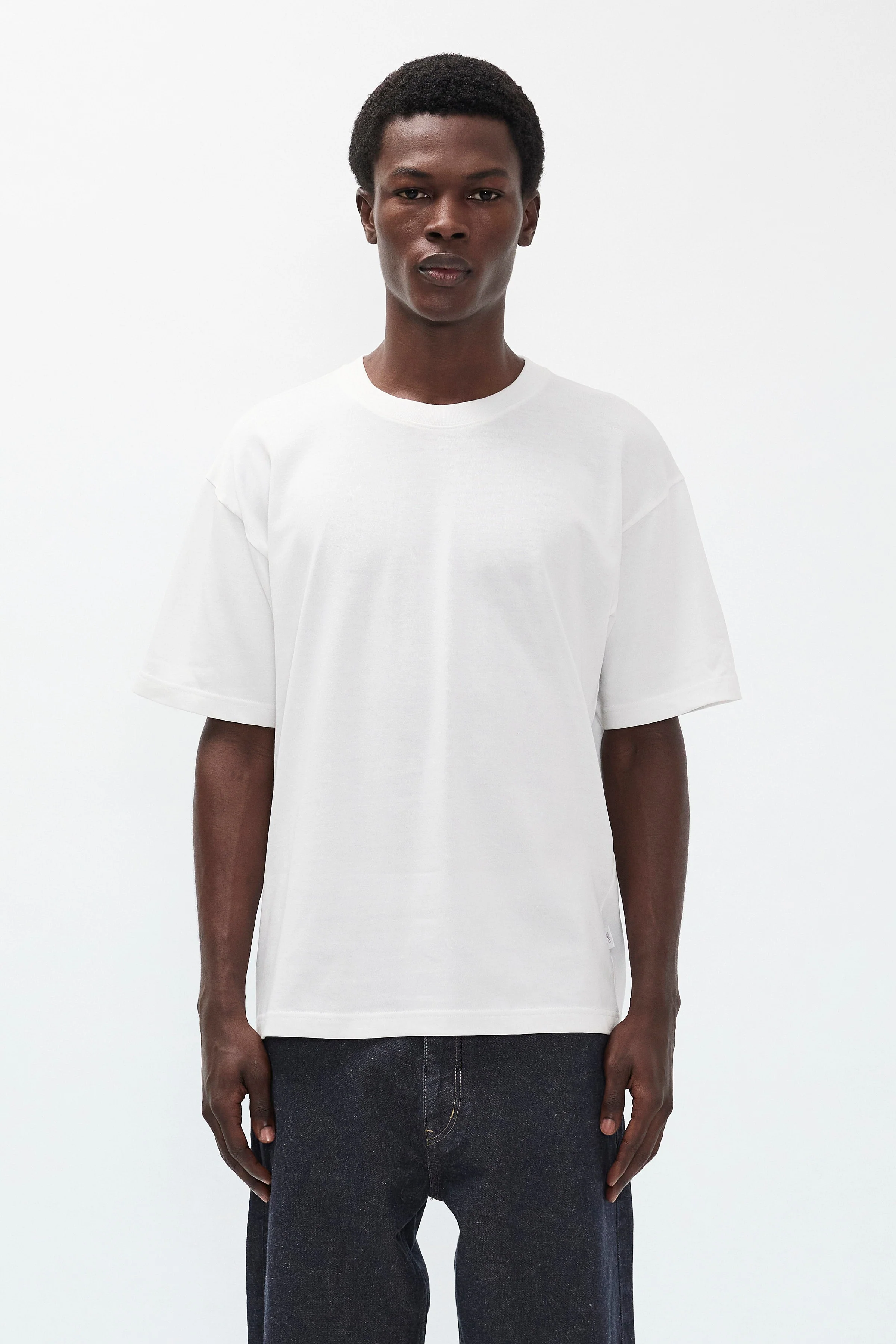 Heavy Loose T-shirt - It features a ribbed collar, twin-needle - XS/S/M/L/XL/XXL