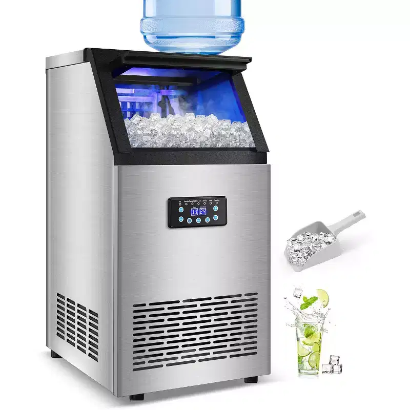 Denjol Built-In or Freestanding Ice Maker - 120 lbs. Daily Output, 30 lbs. Storage, 17-Inch