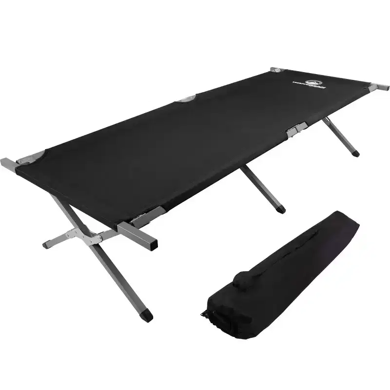 Wakeman Outdoors Folding Camping Cot, Black