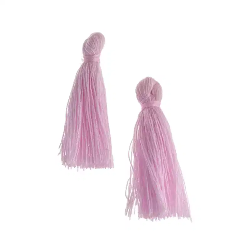 John Bead 1in Lavender Cotton Tassels Ornament for DIY Crafts Party Decorations, 20pcs