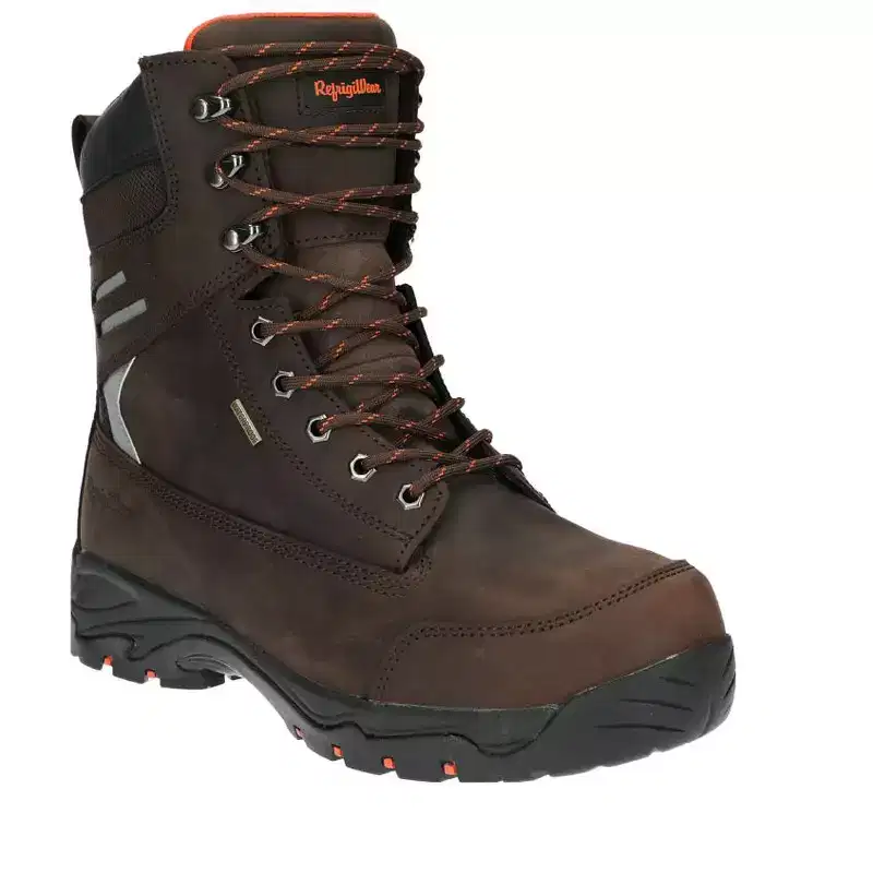 RefrigiWear Ice Viking Waterproof Insulated Work Boots - Men's Composite Toe, Anti-Slip, Cold Weather Safety Footwear