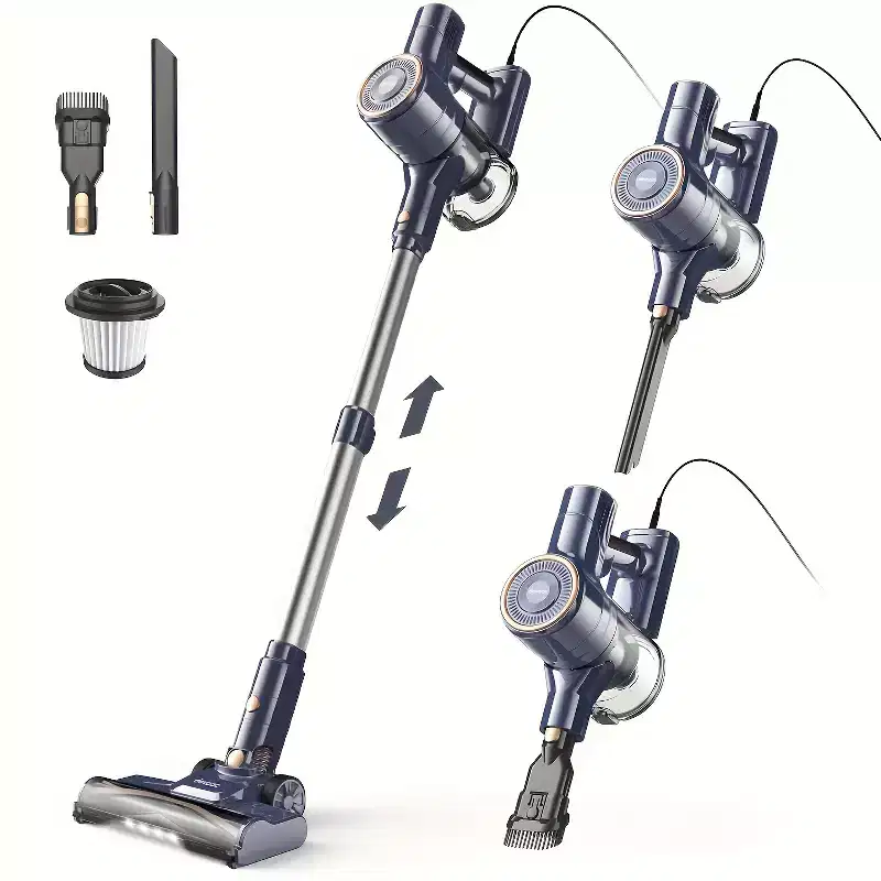 DEVOAC I8 Corded Vacuum Cleaner, 600W 23KPa Stick Vacuum, Free-Stand 6in 1 Powerful Lightweight Handheld Vacuum for Hard Floor Carpet Pet Hair Home