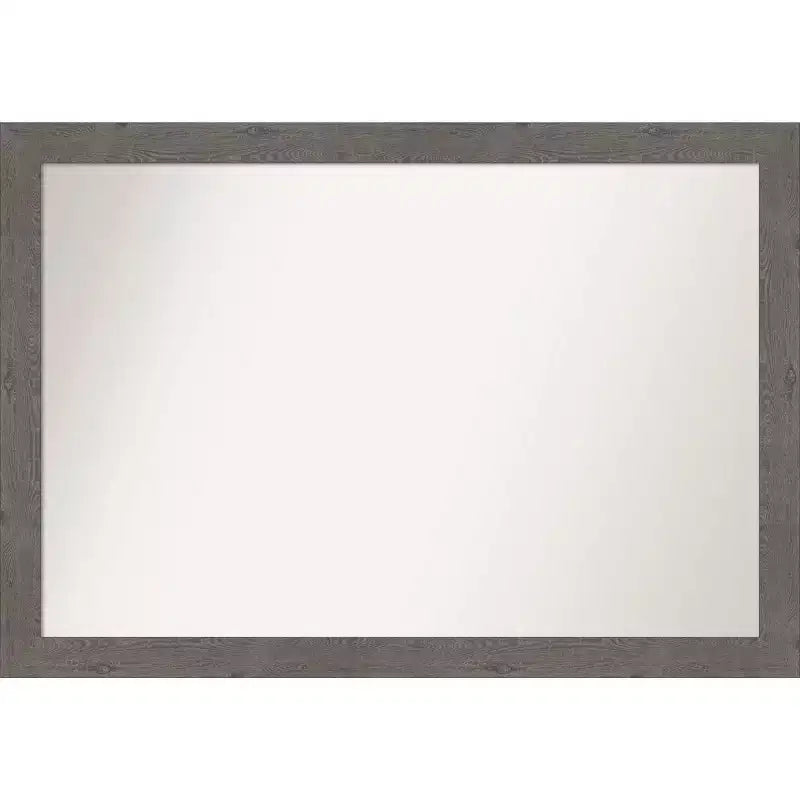 40 x 28 Rustic Plank Narrow Wall Mirror for Bathroom Vanity - Amanti Art: Includes Mounting Hardware
