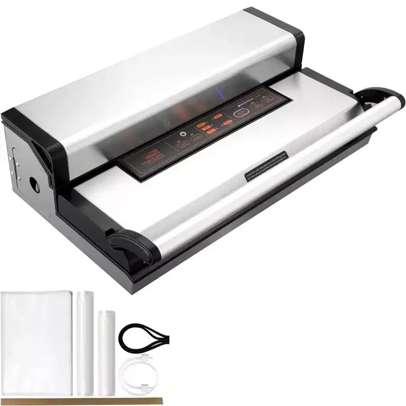 Vacuum Sealer Machine, 95Kpa 350W Dual Pump Food Vacuum Sealer with Dry & Moist Modes, Built-in Cutter & External Hose