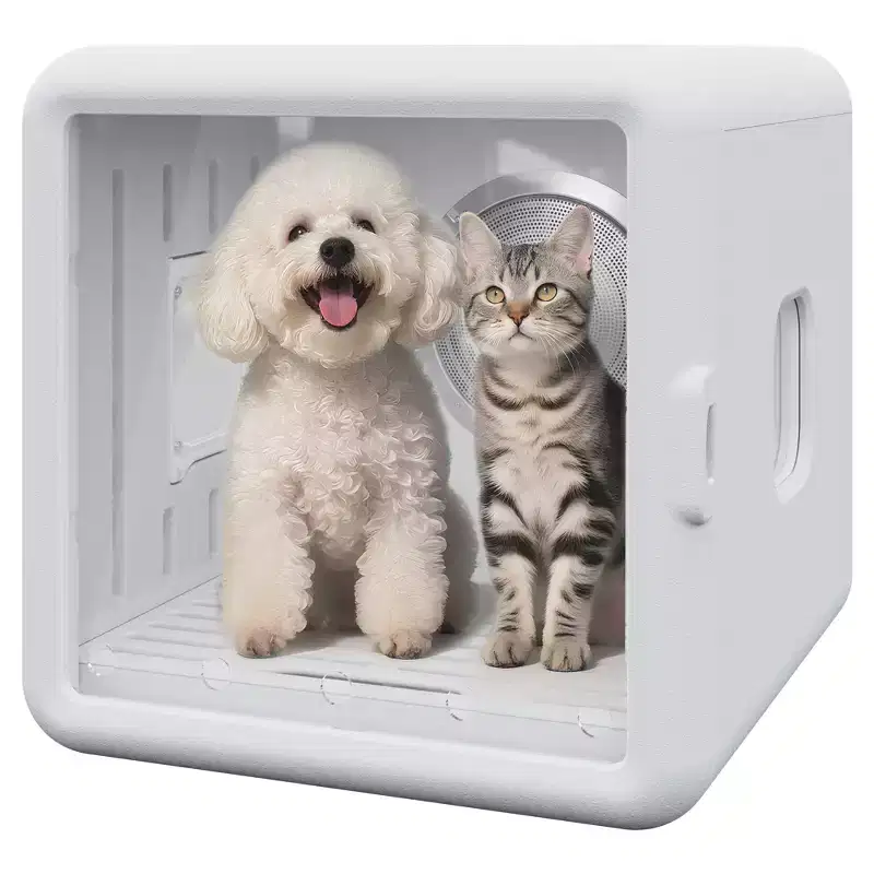 Heynemo 65L Pet Dryer Box for Cats & Dogs Quiet Hair Drying Machine with Adjustable Temp, Blow Air Function C Portable Dog Dryer for Home Bathing