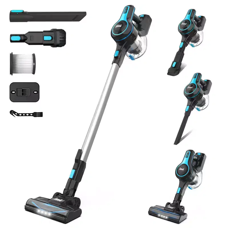 INSE N5T Cordless Vacuum 145w 12kpa Suction Power 6 in 1 Stick Vacuum