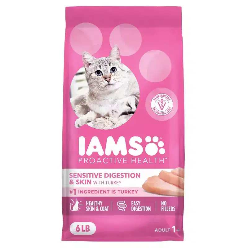 IAMS Proactive Health Sensitive Digestion and Skin Turkey Flavor Dry Cat Food