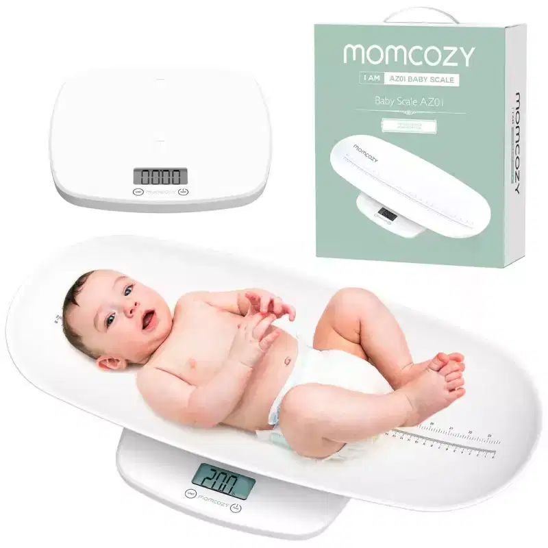 Momcozy Multi-Function Baby Scale, Weight and Height Measurement: Battery Operated, Max 330 lbs Capacity