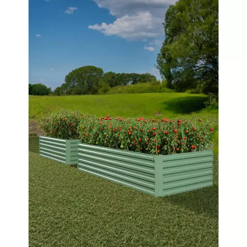 Elevated flower pots, galvanized elevated flower beds, outdoor planting boxes and accessories, vegetable and flower planting.