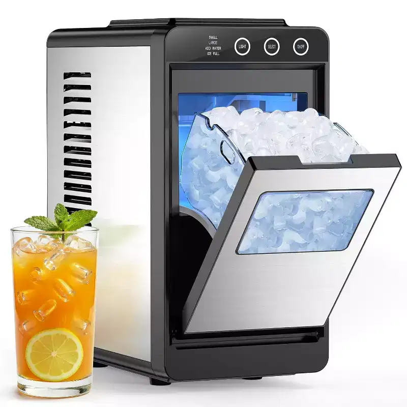 ZAFRO Ice Maker, Portable Ice Makers Countertop with Self-Cleaning, 8 Cubes in 6 Mins, 26 lbs/24Hrs