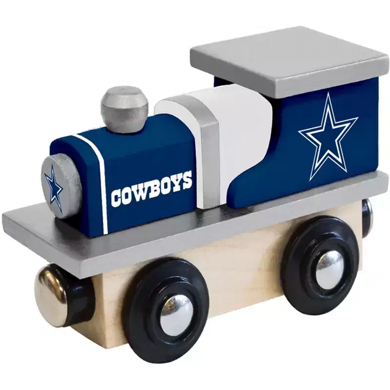 MasterPieces Officially Licensed NFL Dallas Cowboys Wooden Toy Train Engine For Kids