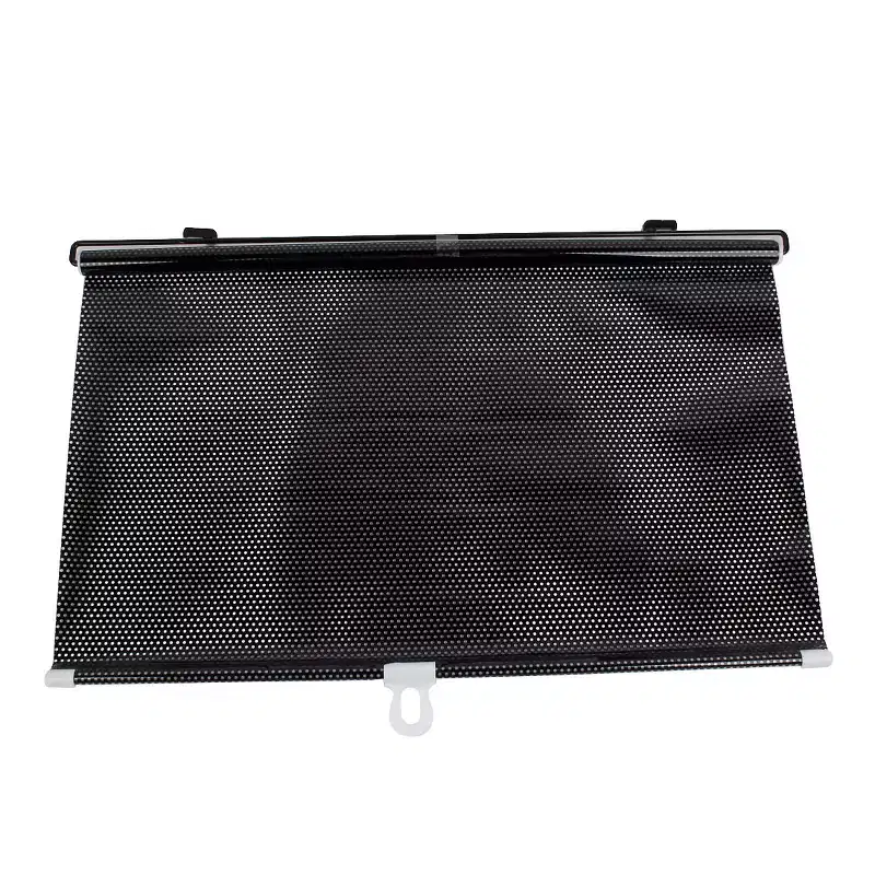 Unique Bargains Retractable Car Front Side Window Sun Shade 50cm x 130cm Black