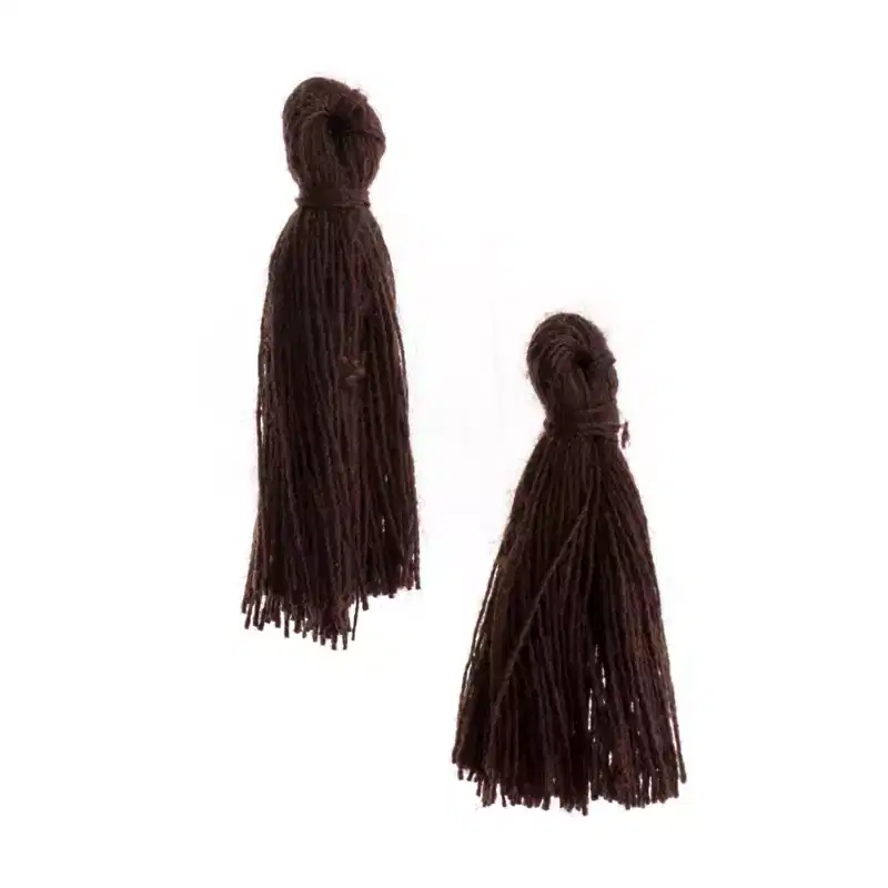 John Bead 1in Dark Brown Cotton Tassels Ornament for DIY Crafts Party Decorations, 20pcs