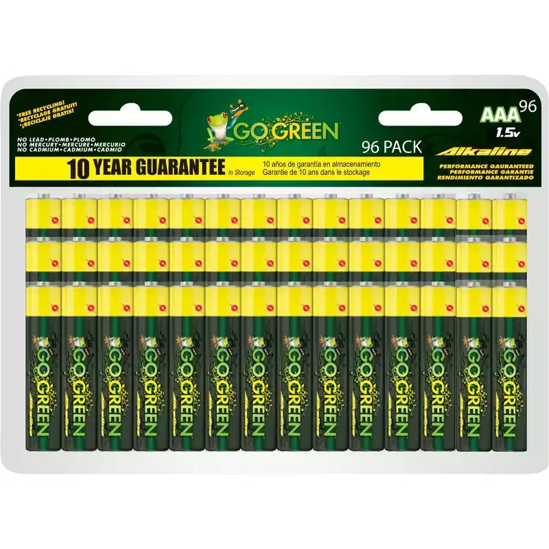 GoGreen Power Alkaline AAA 96pk Batteries - Pack of 96