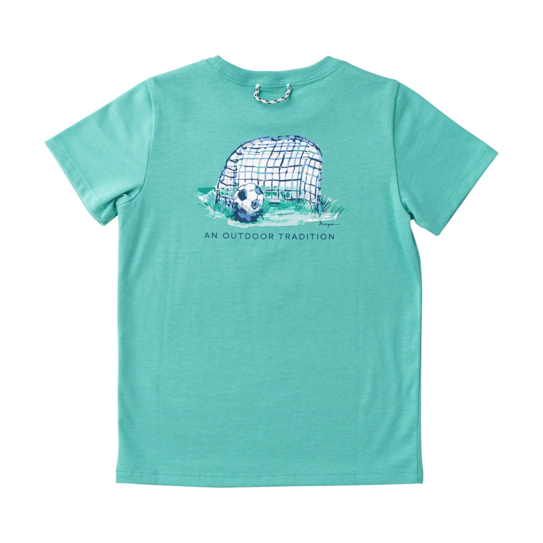 Kid's Cotton Short Sleeve T-shirt &uml;C Soccer Goal Art