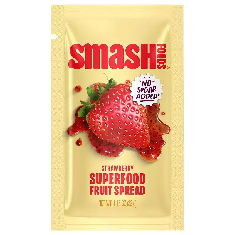Smash Strawberry Superfood Fruit Spread Single Serve - 1.15 oz- Case of 10