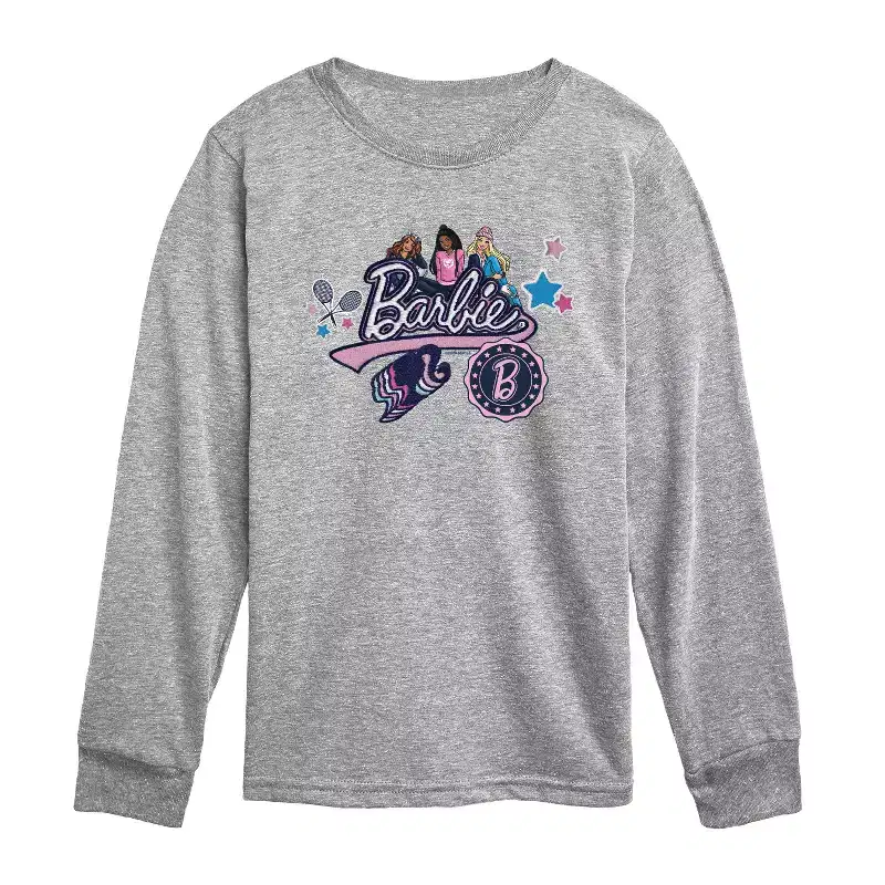 Boys' - Barbie - Patches Long Sleeve Graphic T-Shirt