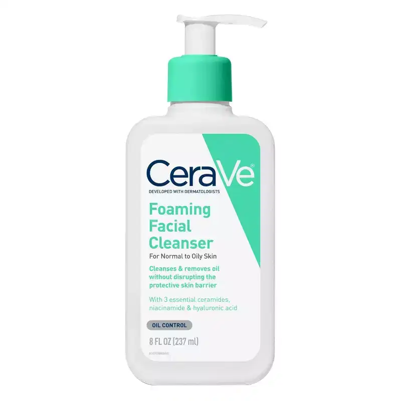CeraVe Foaming Face Wash, Facial Cleanser for Normal to Oily Skin