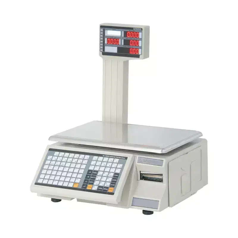 VEVOR Electronic Price Computing Scale, 66 LB Digital Deli Weight Scales, LCD & LED Digital Commercial Food Fruit Meat Produce Counting Weight