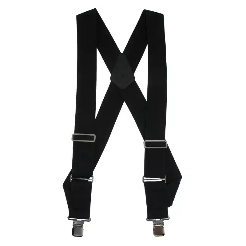 CTM Men's Elastic Basic Trucker Side Clip Suspender