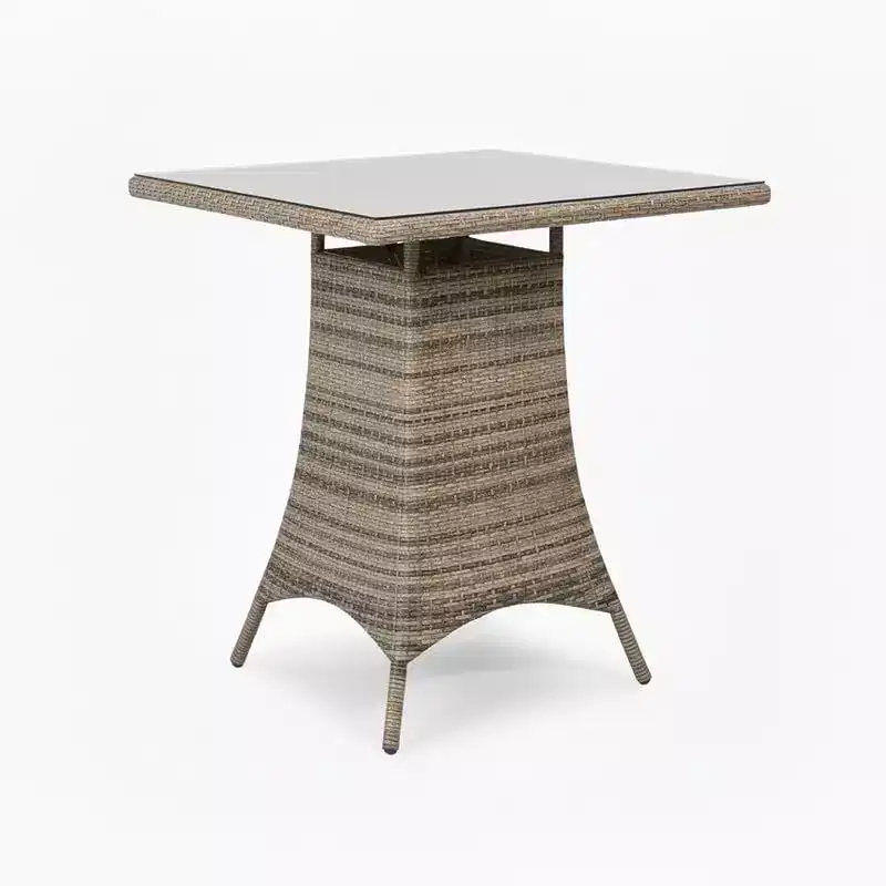 Covers&All Universal 36 in Sq Pub Table Top Only, Oyster Wicker w / Glass