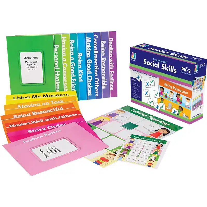 Key Education Social Skills File Folder Game, Grade PK-2 (30 items)