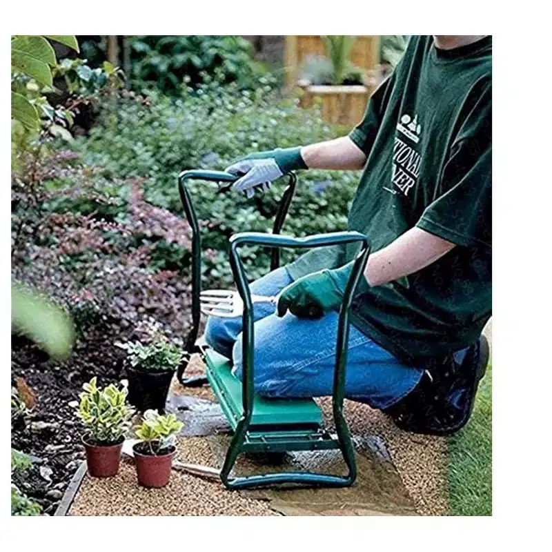 Garden Bench and Kneeler Stools Gardening with Side bag pockets for tool