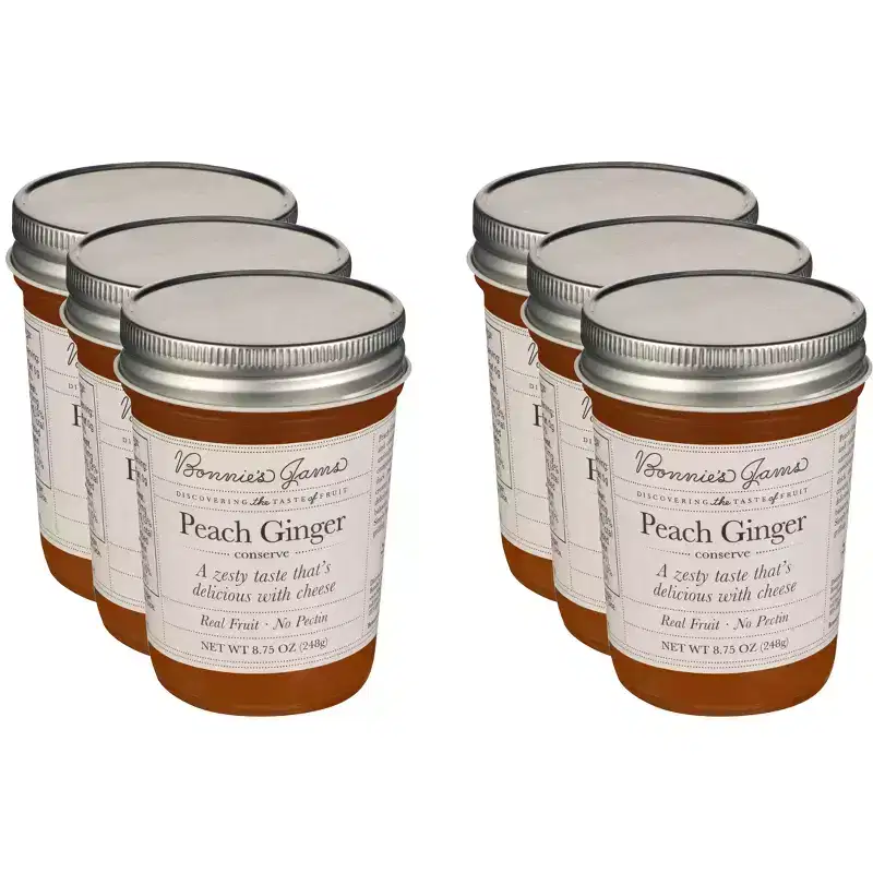 Bonnie's Jams Peach Ginger Conserve - Case of 6 - 8.75 ounce