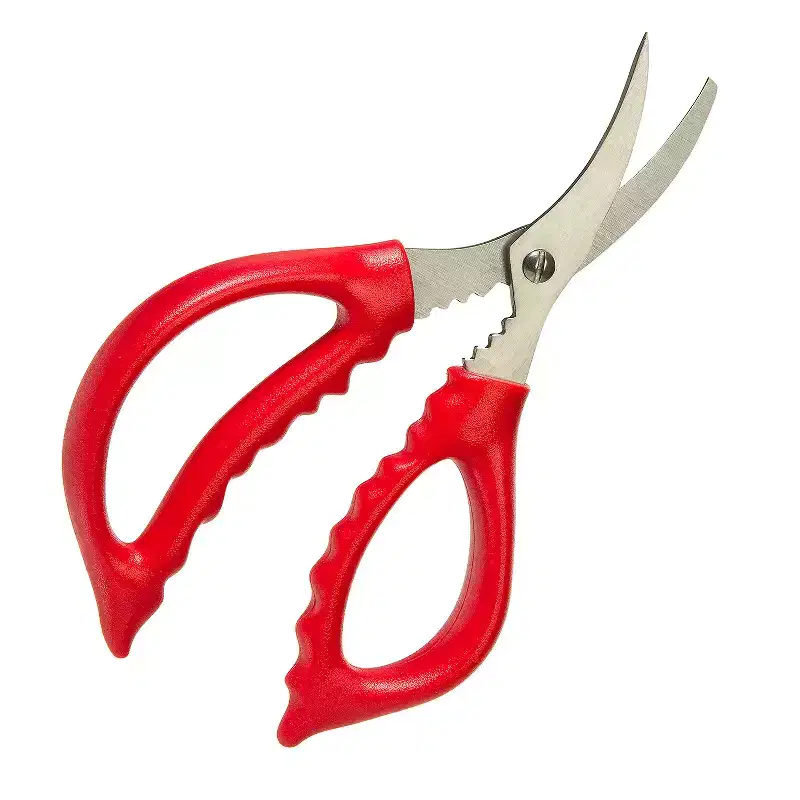 Progressive Seafood Scissors  Shellfish Shears with Curved Stainless Steel Blades and Soft Grip Handle