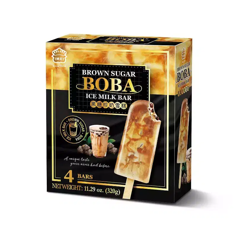 I MEI Boba Ice Bar Frozen Brown Sugar Ice Milk Bar - 11.29oz/4ct